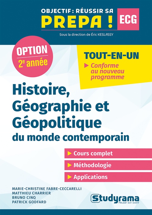 Couverture ebook de Histoire, géographie et géopolitique du monde contemporain - Tout-en-un - Option 2e année ECG, de Collectif