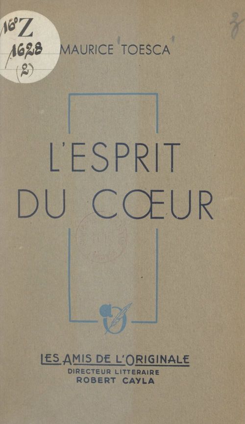 ebook cover of L'esprit du coeur, by Maurice Toesca
