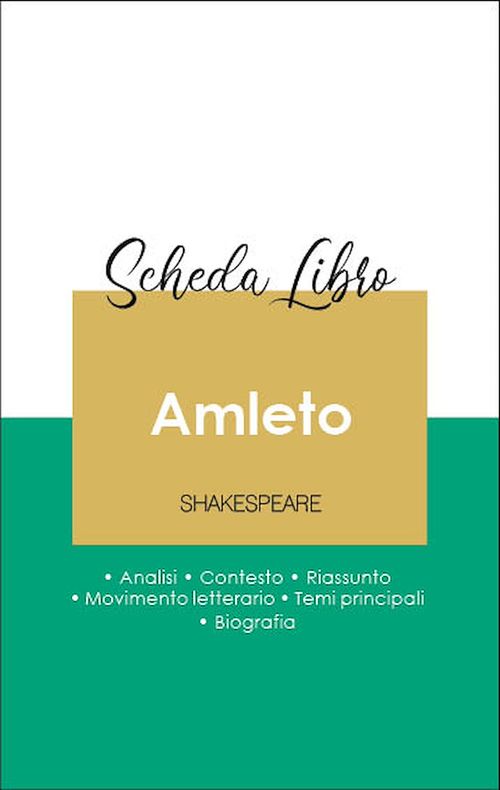 Couverture ebook de Scheda libro Amleto (analisi letteraria di riferimento e riassunto completo), de Shakespeare
