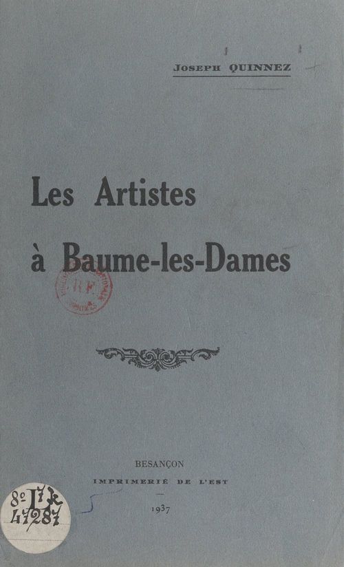 Couverture ebook de Les artistes à Baume-les-Dames, de Joseph Quinnez