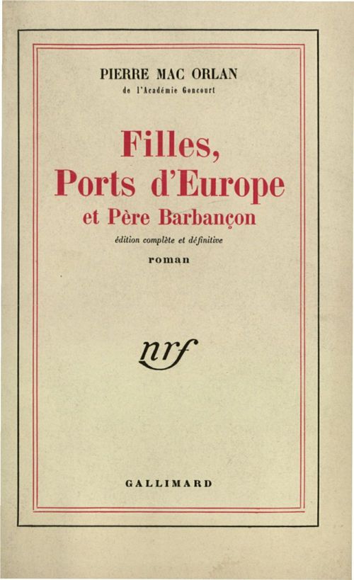 ebook cover of Filles, ports d'Europe et Père Barbançon, by Pierre Mac orlan