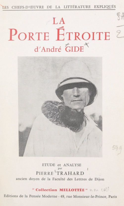 Couverture ebook de La porte étroite, d'André Gide, de Pierre Trahard