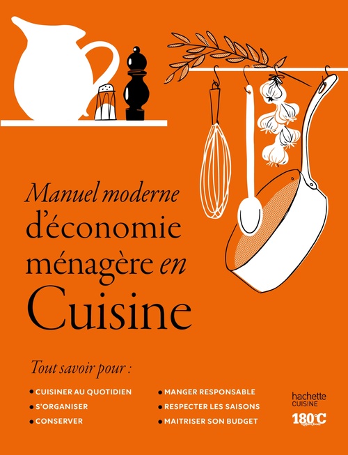 Couverture ebook de Manuel moderne d'économie ménagère en cuisine, de 180°C