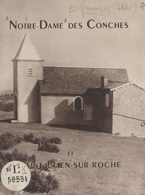 Couverture ebook de Notre-Dame des Conches et Saint-Julien-sur-Roche, de Charles Gringoz