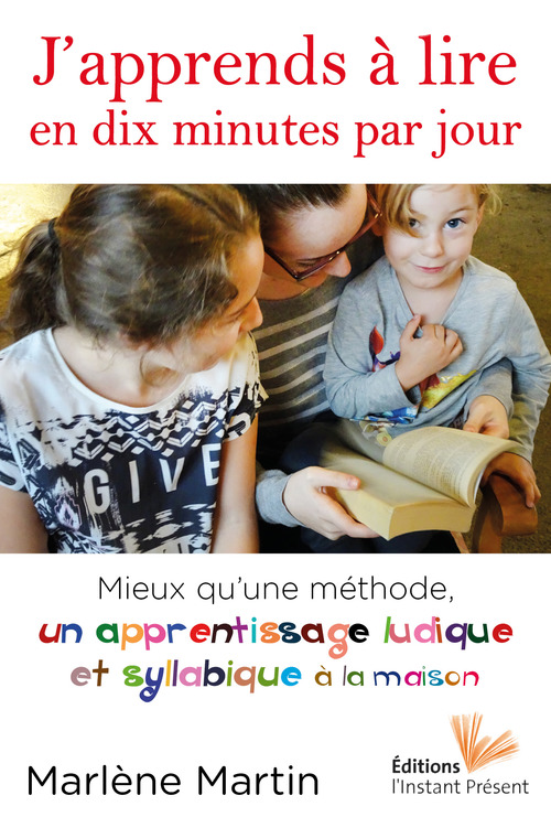 Couverture ebook de J'apprends à lire en dix minutes par jour, de Marlène Martin