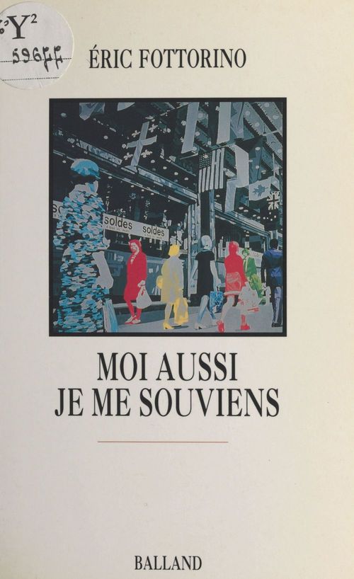ebook cover of Moi aussi je me souviens, by Eric Fottorino