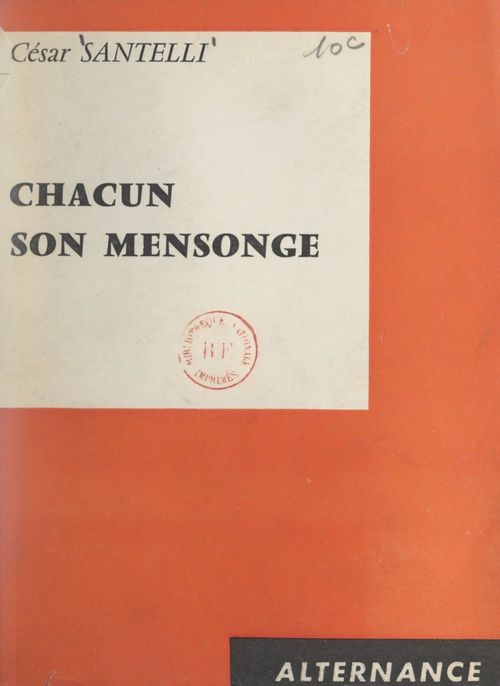 ebook cover of Chacun son mensonge, by Cesar Santelli