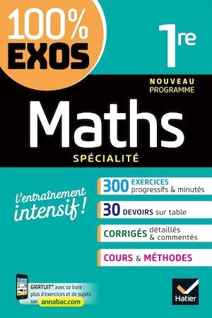 ebook cover of Maths 1re générale (spécialité), by Sophie Barache, Fabrice Barache, Sophie Bauer, Raphaël Bauer