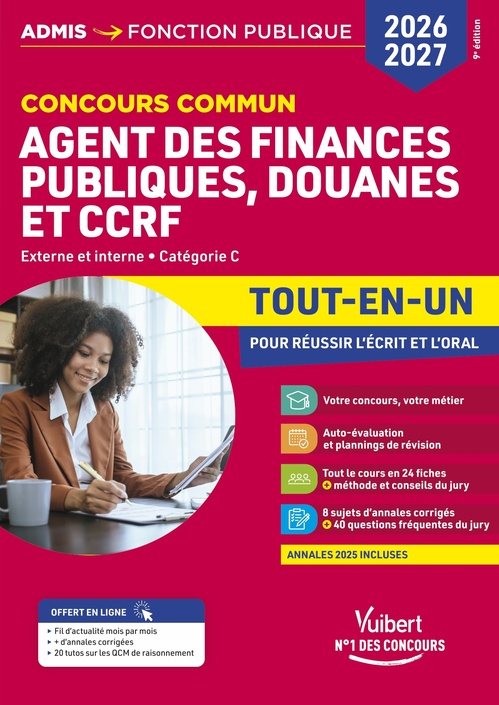 ebook cover of Concours commun Agent des finances publiques, douanes et CCRF 2026-2027 - Tout-en-un, by Dominique Herbaut, Frédéric Ingelaere, Stéphanie Herbaut, Dominique Dumas, Mélanie Hoffert, Emmanuel Kerdraon