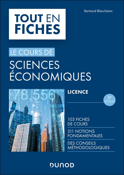 ebook cover of Sciences économiques - Tout en fiches - 5e éd., by Bertrand Blancheton
