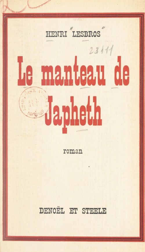ebook cover of Le manteau de Japheth, by Henri Lesbros