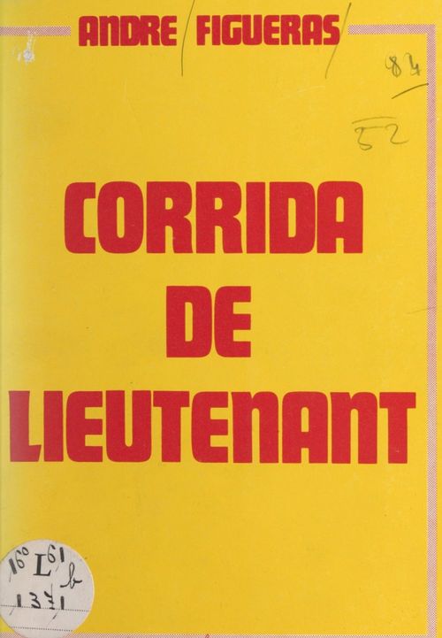ebook cover of Corrida de lieutenant, by Andre Figueras