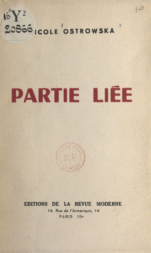 Couverture ebook de Partie liée, de Nicole Ostrowska