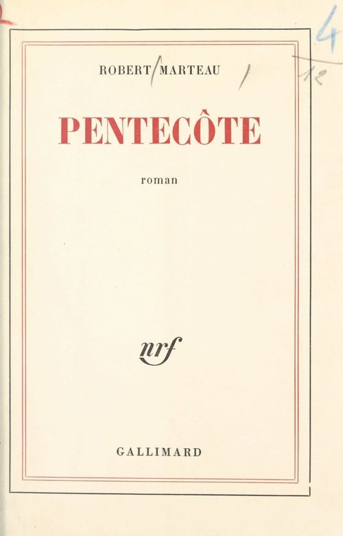 Couverture ebook de Pentecôte, de Robert Marteau