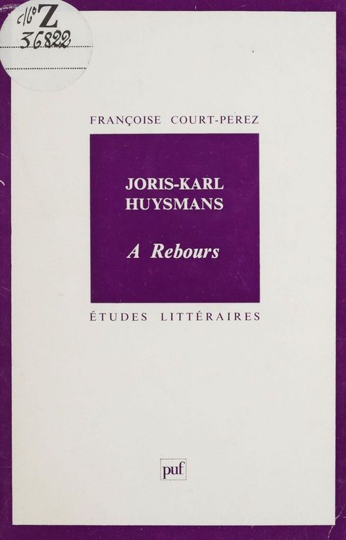 Couverture ebook de Joris-Karl Huysmans : «À rebours», de Court Perez