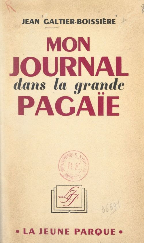 ebook cover of Mon journal dans la grande pagaïe, by Jean Galtier-Boissiere