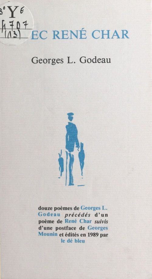 Couverture ebook de Avec René Char, de Georges louis Godeau