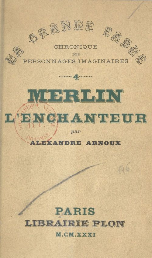 Couverture ebook de Merlin l'Enchanteur, de Alexandre Arnoux