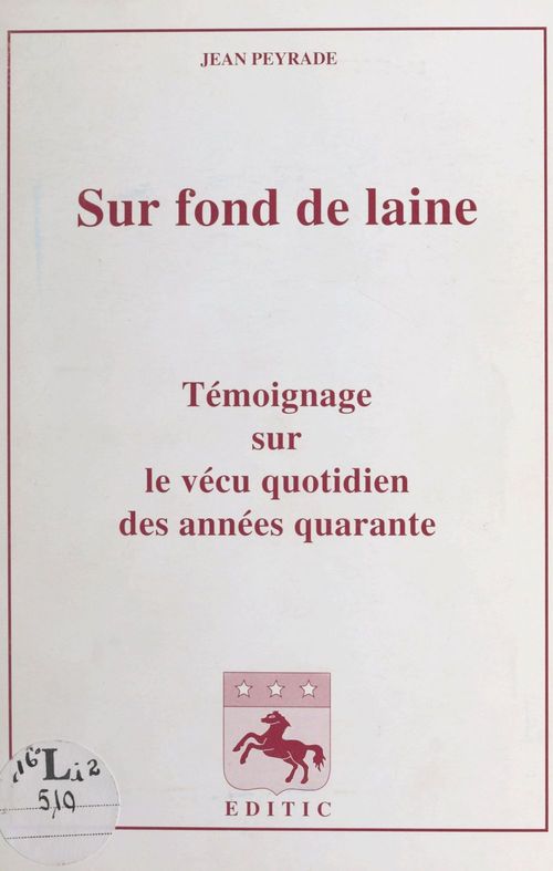 Couverture ebook de Sur fond de laine, de Jean Peyrade