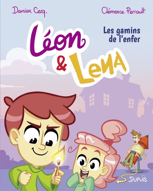 Couverture ebook de Léon et Lena - Tome 1 - Les gamins de l'enfer, de Damien Cerq.