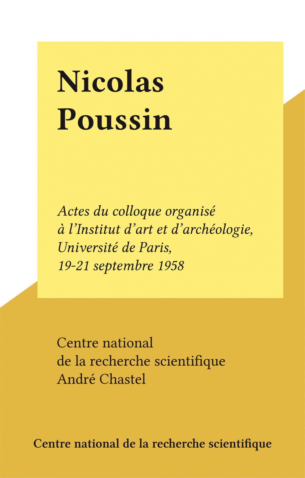 Couverture ebook de Nicolas Poussin, de Centre National De La Recherche Scientif