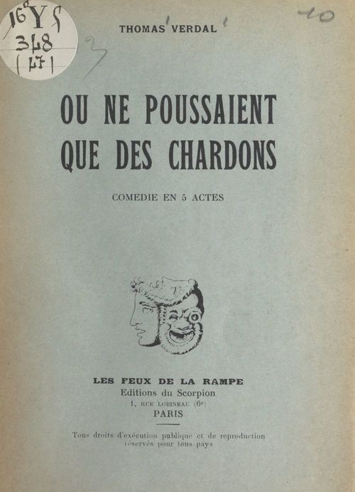 ebook cover of Où ne poussaient que des chardons, by Thomas Verdal
