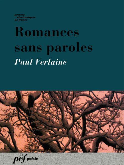 Couverture ebook de Romances sans paroles, de Paul Verlaine