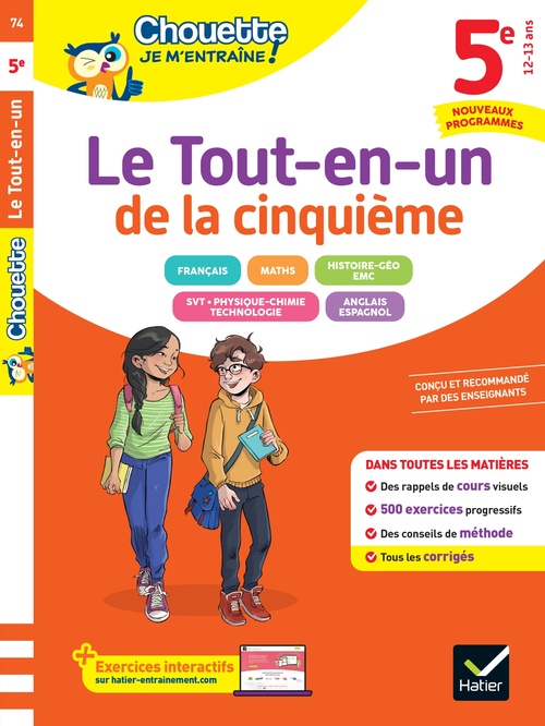 ebook cover of Chouette - Le Tout-en-un 5e - Nouveau programme (toutes les matières), by Pascal Bihouée, Nicole Nemni-Nataf, Bernard Revranche, Corinne Touati, Patrick Vermeulen, Virginie Zannin, Gérard Bonnef