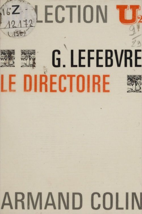 Couverture ebook de Le Directoire, de Georges Lefebvre