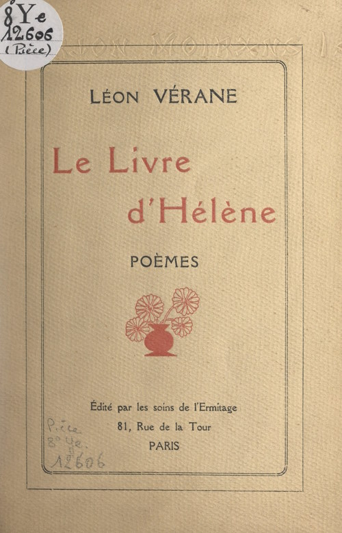 Couverture ebook de Le livre d'Hélène, de Leon Verane