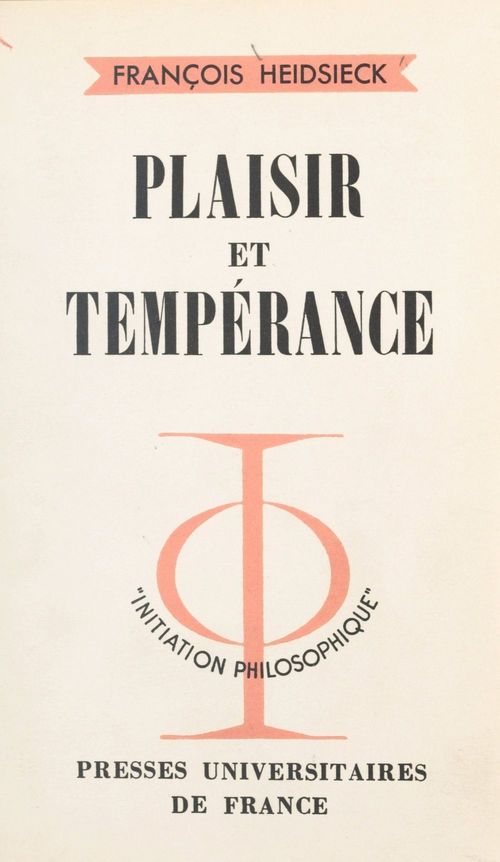ebook cover of Plaisir et tempérance, by François Heidsieck