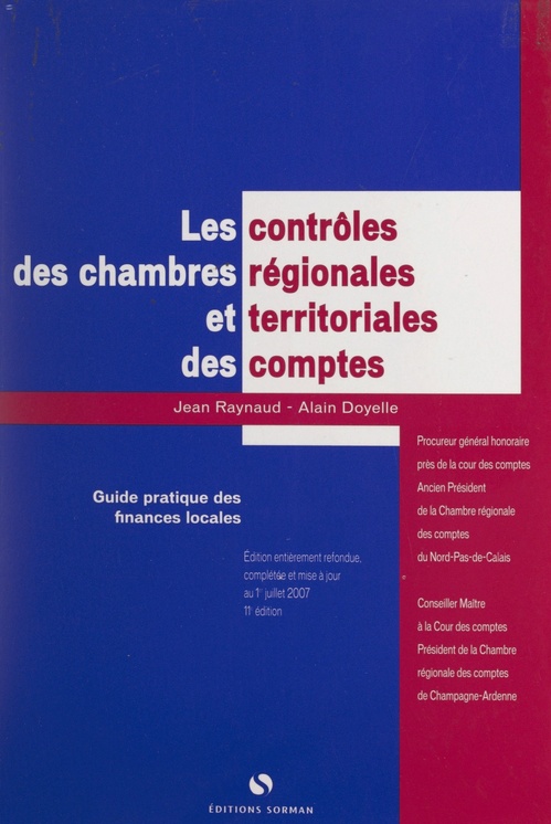 Couverture ebook de Les contrôles des Chambres régionales et territoriales des comptes, de Alain Doyelle, Jean Raynaud