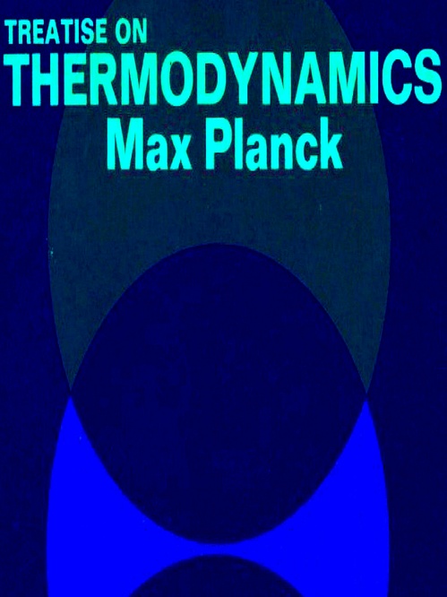 Couverture ebook de Treatise on Thermodynamics, de Max Planck