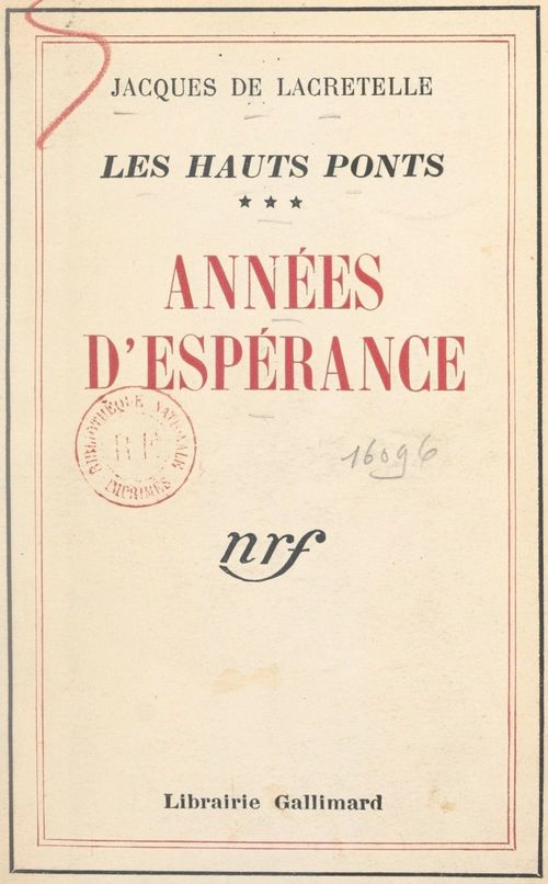 Couverture ebook de Les hauts ponts (3), de Jacques de Lacretelle