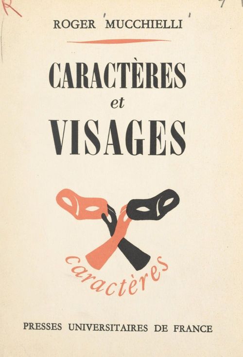 Couverture ebook de Caractères et visages, de Roger Mucchielli