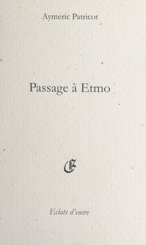 ebook cover of Passage à Etmo, by Aymeric Patricot