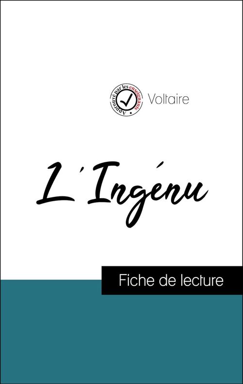 ebook cover of Analyse de l'oeuvre : L'Ingénu (résumé et fiche de lecture plébiscités par les enseignants sur fichedelecture.fr), by Voltaire