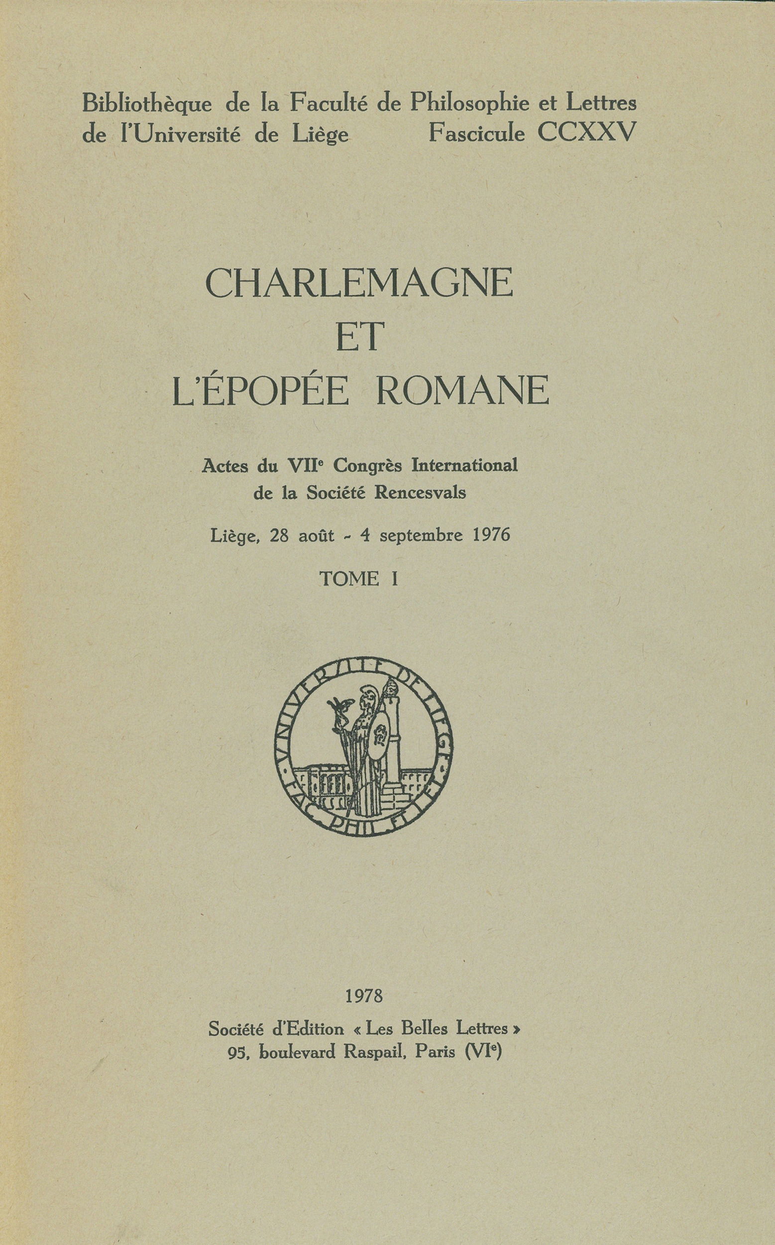 Couverture ebook de Charlemagne et l´épopée romane. Tome I, de