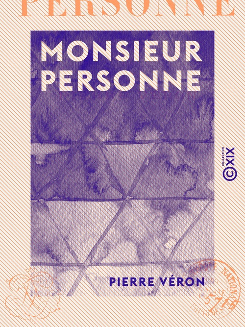 Couverture ebook de Monsieur Personne, de Pierre Veron