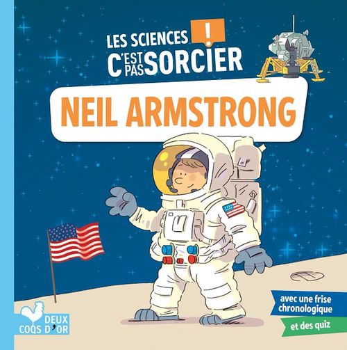 Couverture ebook de Les sciences C'est pas sorcier - Neil Armstrong, de Aurélie Desfour
