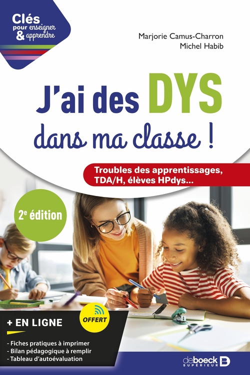 Couverture ebook de J'ai des DYS dans ma classe !, de Marjorie Camus-Charron, Michel Habib