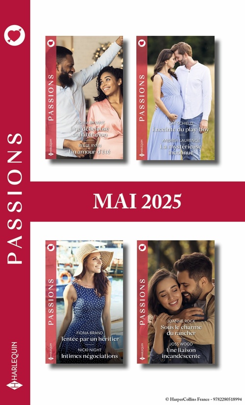 Couverture ebook de Pack mensuel Passions - 8 romans (Mai 2025), de Collectif