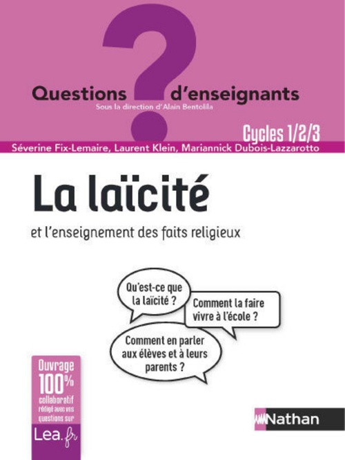 Couverture ebook de La laïcité et l'enseignement des faits religieux, de Mariannick Dubois-lazzarotto, Séverine Fix-Lemaire, Laurent Klein