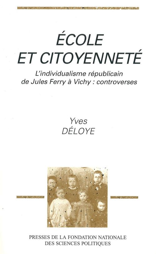 Couverture ebook de Ecole et citoyenneté, de Yves Déloye
