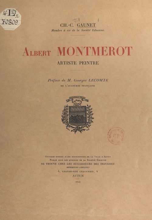 Couverture ebook de Albert Montmerot, artiste peintre, de Ch.-C. Gaunet