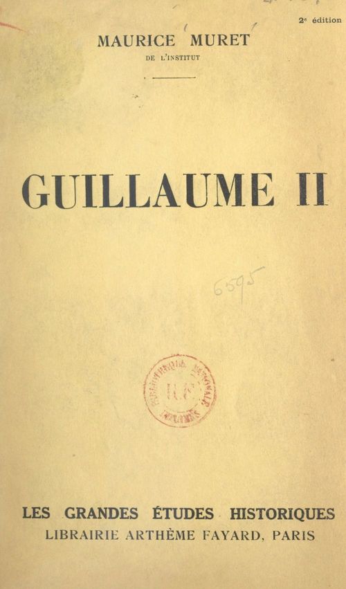 Couverture ebook de Guillaume II, de Maurice Muret