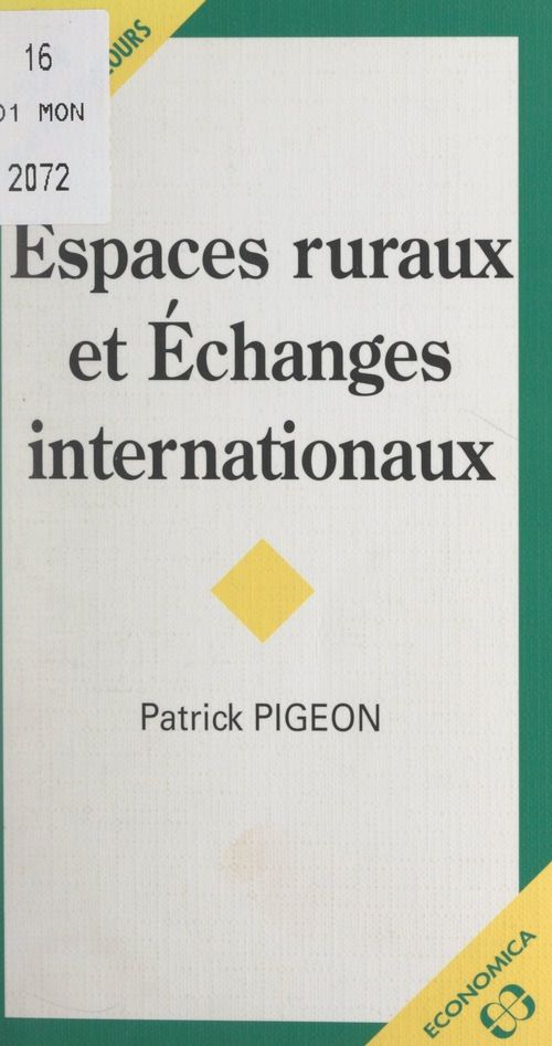 ebook cover of Espaces ruraux et échanges internationaux, by Patrick Pigeon