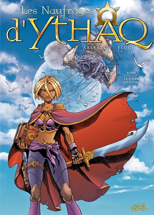 Couverture ebook de Les Naufragés d'Ythaq T03 - Le soupir des étoiles, de Christophe Arleston