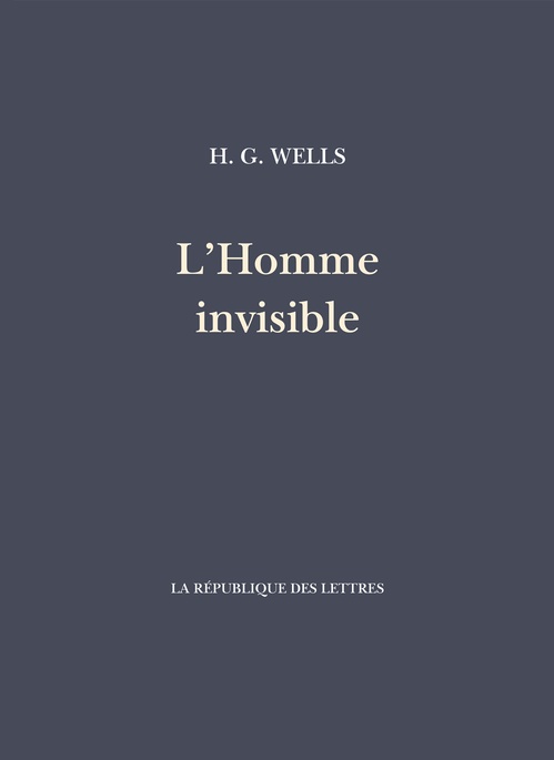 ebook cover of L'Homme invisible, by H. G. Wells