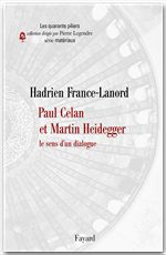 Couverture ebook de Paul Celan et Martin Heidegger, de Hadrien France-Lanord